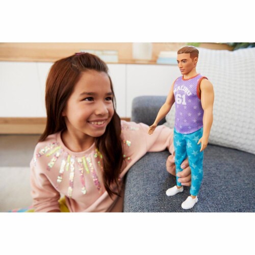 Barbie Ken Fashionistas Doll #165 with Sculpted Brown Hair Wearing Purple Malibu Top, 1 - Foods Co. Barbie Ken Fashionistas Doll #165 with Sculpted Brown Hair Wearing Purple Malibu Top, 1 - Foods Co.
