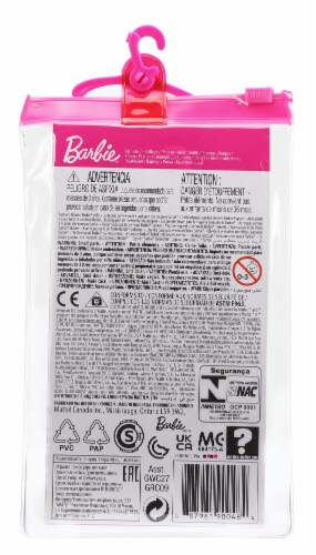 Barbie Fashion Pack of Doll Clothes, 1 Pink Heart Dress, Pink Shoes & Purse Perspective: back