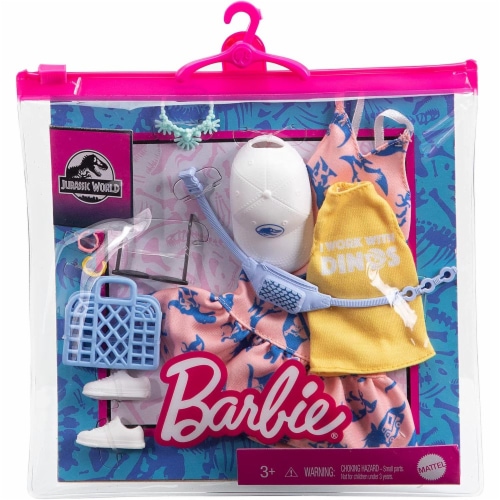 Barbie Fashion Pack of Doll Clothes, 1 Pink Heart Dress, Pink