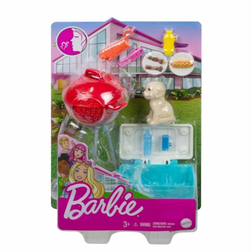 Mattel Barbie® BBQ Mini Pet Playset Perspective: back
