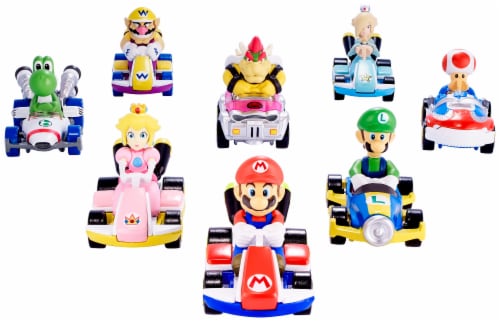 Mattel® Hot Wheels® Mario Kart™ Light-Blue Shy Guy Standard Kart Vehicle Perspective: back