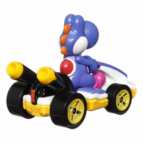 Mario Kart Hot Wheels 1:64 Diecast Car Blue Yoshi