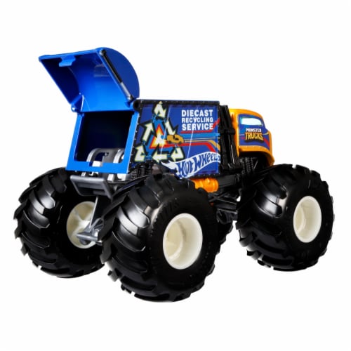 Mattel Hot Wheels Monster Trucks Garbage Truck Vehicle Perspective: back