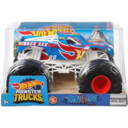 Hot Wheels Monster Trucks 1:64 Scale Mega Wrex Silver Includes Connect and  Crash Car, 1 - Fry's Food Stores