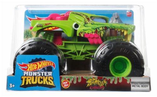 Mattel Hot Wheels Monster Trucks Hotweiler Vehicle Perspective: back