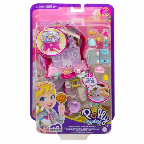 Mattel® Polly Pocket™ Candy Cutie Gumball Compact Playset Perspective: back