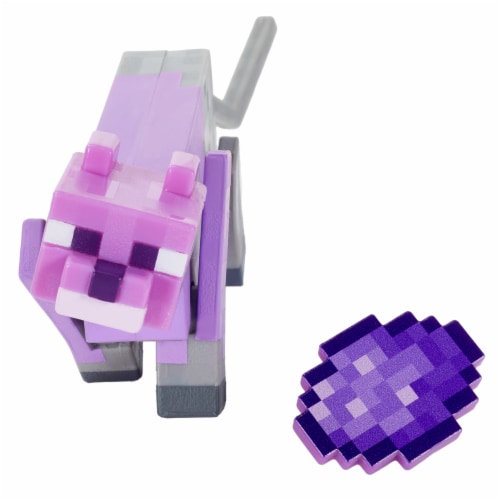 Mattel Minecraft Biome Builds Dyed Cat Figure Perspective: back