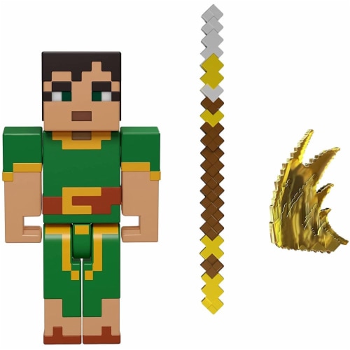Minecraft Dungeons 3.25-in Collectible Jade Battle Figure and Accessories Perspective: back