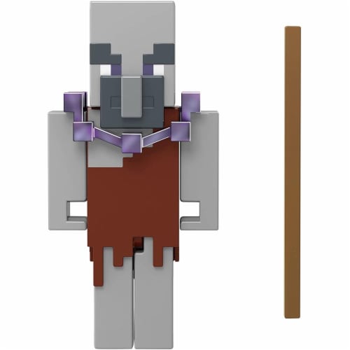 Minecraft Dungeons 3.25-in Collectible Geomancer Battle Figure and Accessories Perspective: back