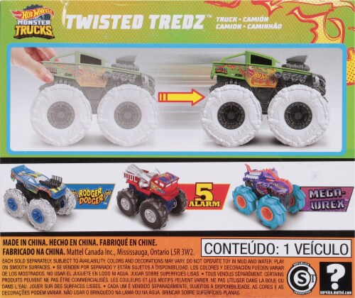 Mattel Hot Wheels Monster Trucks Twisted Tredz™ Bone Shaker™ Truck Perspective: back
