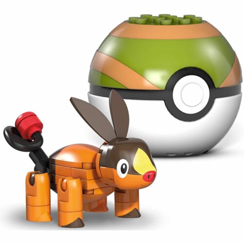 Mega Construx Pokemon Tepig Construction Set, Building Toys for Kids Perspective: back
