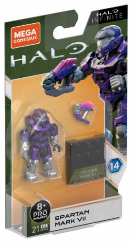 Mega Construx™ Halo® Infinite Spartan Mark VII Purple Building Set Perspective: back