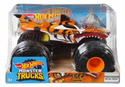 Mattel Hot Wheels® Monster Trucks Tiger Shark Vehicle Perspective: back