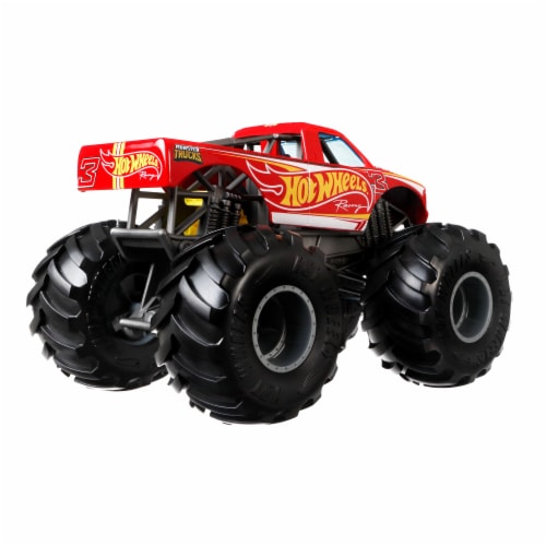 Mattel Hot Wheels® Monster Trucks Red Racing 3 Vehicle Perspective: back