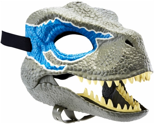 Mattel® Jurassic World Velociraptor Blue Dinosaur Mask Perspective: back