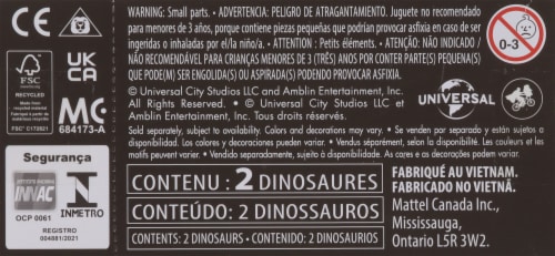 Mattel® Jurassic World® Dinosaur Minis Blind Bag - Assorted Perspective: back