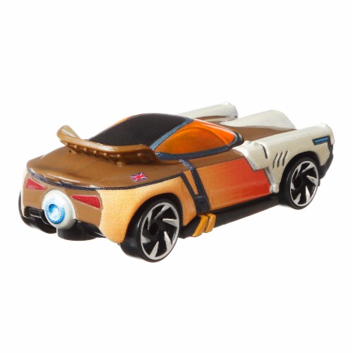 Carrinho Hot Wheels Overwatch Tracer Mattel - Laranja