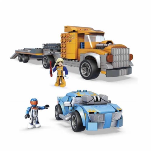Mega™ Hot Wheels® Twin Induction Race Car Building Set Perspective: back