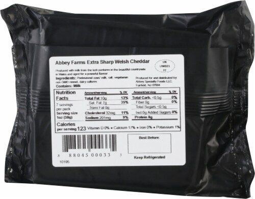 Abbey Farms™ Extra Sharp Welsh Cheddar Cheese Perspective: back