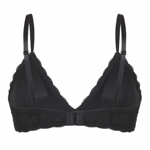 Dip Wireless Lace Bralette - Black Perspective: back
