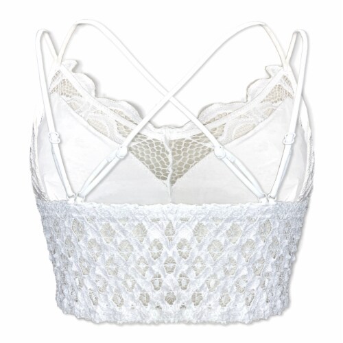 Dip Wireless Crochet Lace Bralette Perspective: back