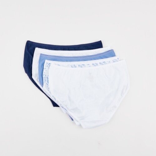 Dip Women Prints Cotton Briefs - White/Blue Perspective: back