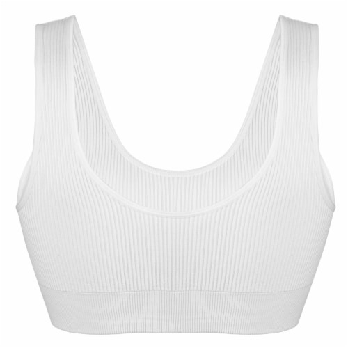 Dip Seamless Ribbed Ivory Bralette Perspective: back