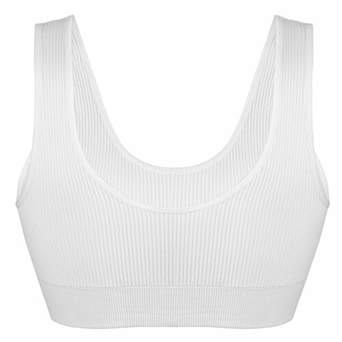 Dip Seamless Ribbed Ivory Bralette Perspective: back