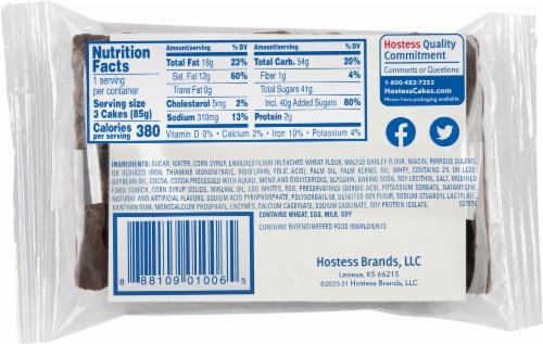 Hostess® Ho Hos® Chocolate Cakes Rolled with Creamy Filling Perspective: back
