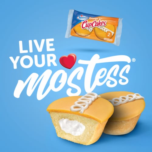 Hostess® Orange Flavored Single-Serve Cupcakes Perspective: back