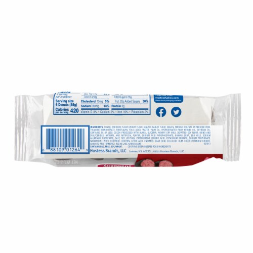 Hostess Frosted Strawberry Mini Donettes Perspective: back
