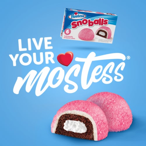 HOSTESS SNOBALLS, Coconut-Covered Chocolate Cake, Creamy Filling Perspective: back