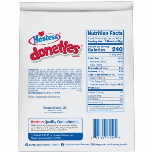 Hostess® Donettes Limited Edition Caramel Crunch Mini Donuts Perspective: back