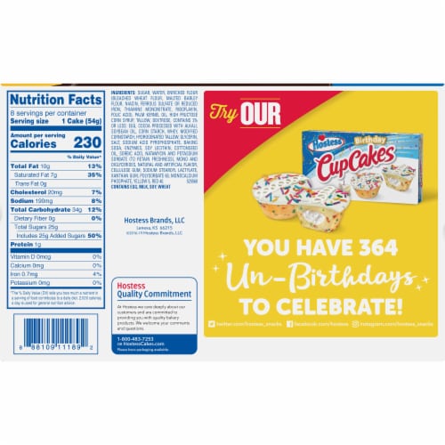 Hostess® Twinkies® The Chocodile Golden Sponge Cake Perspective: back