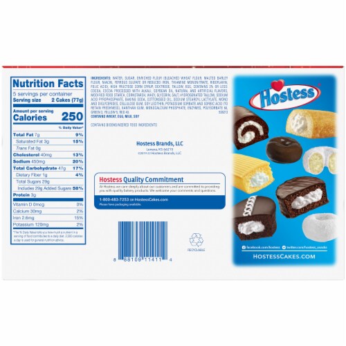 Hostess® Mint Chocolate Twinkies® Chocolate Sponge Cake Perspective: back