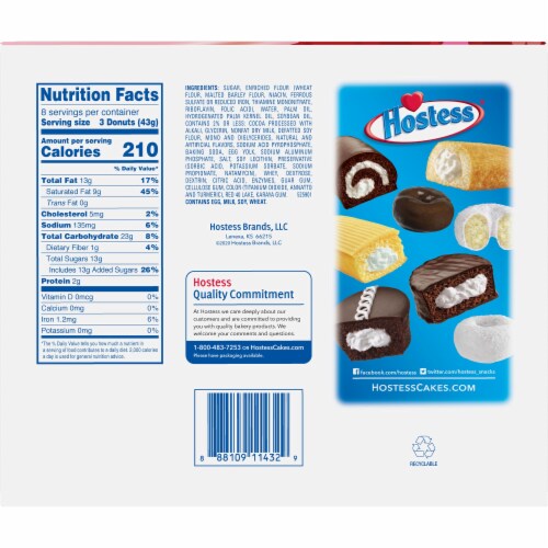 Hostess Frosted Strawberry Donettes On the Go Perspective: back