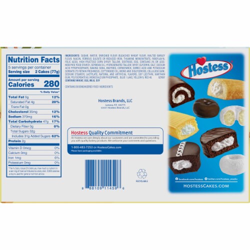 Hoster® Tropical Blast Twinkies® Sponge Cakes Perspective: back