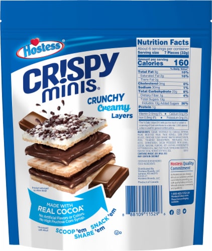 Hostess® Crispy Minis® Cookies & Creme Wafer Snacks Perspective: back