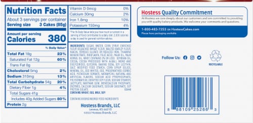 Hostess™ HoHos Chocolate Snack Cake Perspective: back