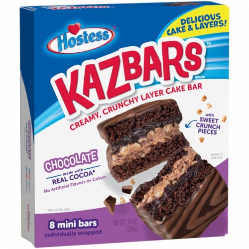 HOSTESS Chocolate KAZBARS Creamy and Crunchy Layer Bar, Individually Wrapped Perspective: back