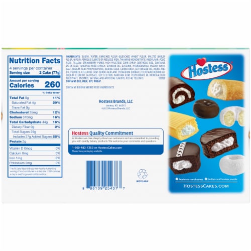 Hostess® Cream Filled Strawberry Twinkies® Perspective: back