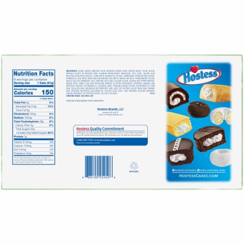 HOSTESS Limited Edition Key Lime Artificially Flavored CupCakes, Creamy Filling Perspective: back