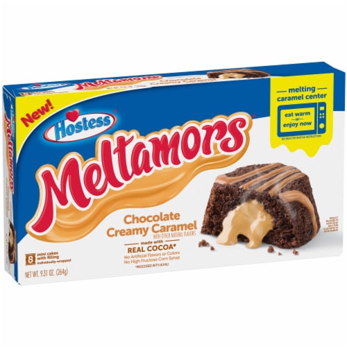 HOSTESS Chocolate Creamy Caramel Meltamors Cake Multipack Perspective: back