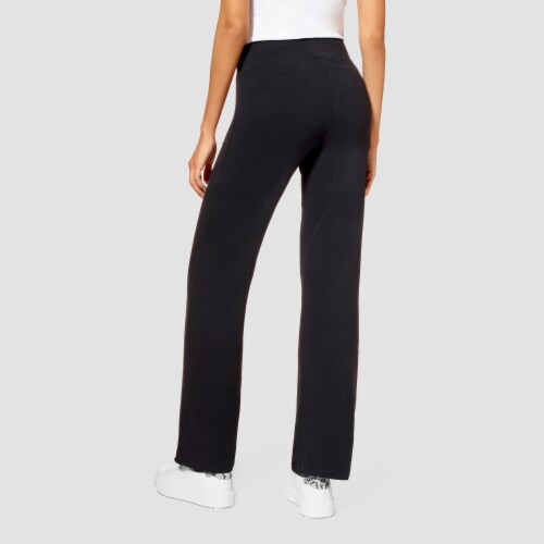 Hue Studio Cotton Flare Leggings Perspective: back