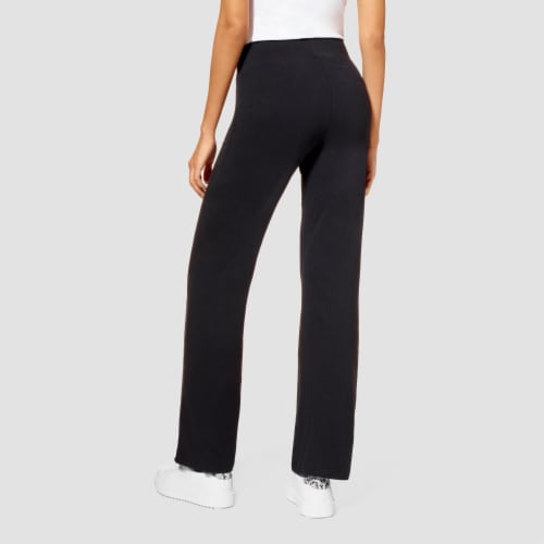 Hue Studio Cotton Flare Leggings Perspective: back