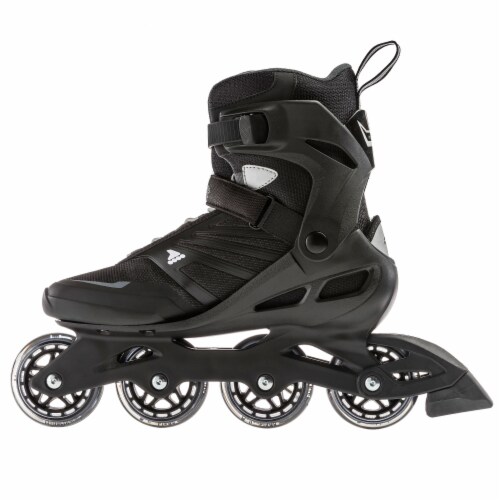 Rollerblade Zetrablade Mens Adult Fitness Inline Skate, Size 10, Black, Silver Perspective: back