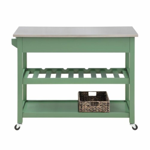 Carolina 44  Kitchen Island Equestrian Green Perspective: back