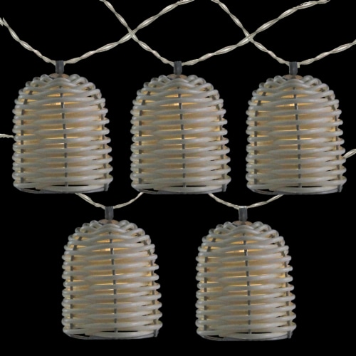 Avon 33537598 10 in. LED White Lantern Mini Christmas Light Perspective: back