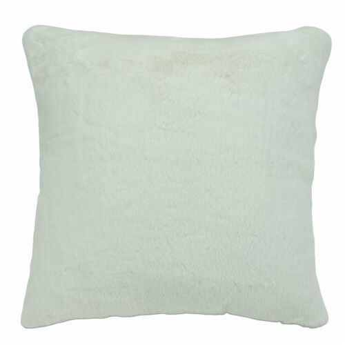 HD Designs Ribbed Faux Fur Decorative Pillow - Blue Perspective: back