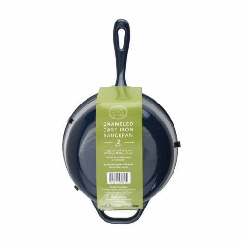 Dash of That® Sauce Pan Enameled Cast Iron Perspective: back